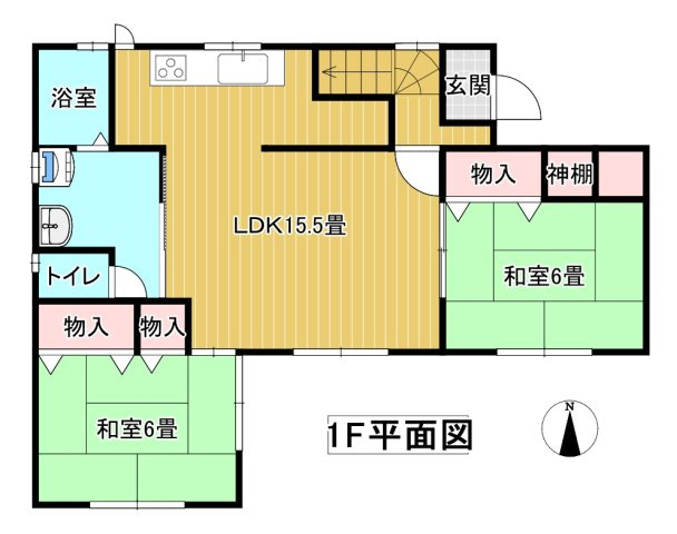 下泉町1丁目　中古物件の間取り|1F 間取り