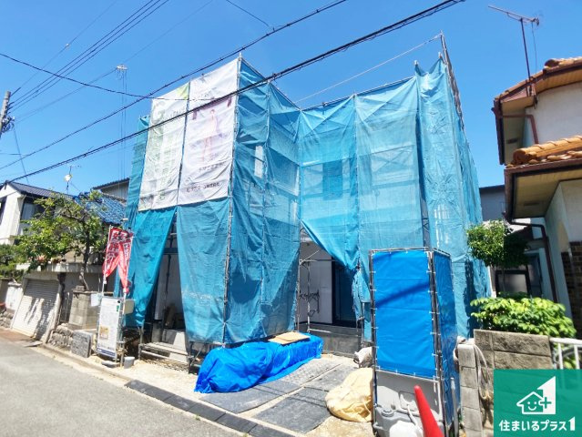 加古川市野口町北野　第2期　新築一戸建ての外観|周辺は落ち着いた街並みの住宅地！子育てがしやすい住環境です！まだ未完成ですが、現地でしかわからない事もございます。是非一度ご覧ください。