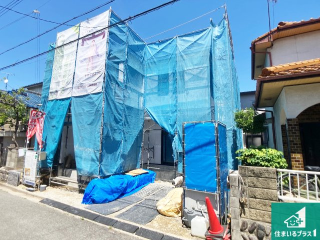 加古川市野口町北野　第2期　新築一戸建ての外観|周辺は落ち着いた街並みの住宅地！子育てがしやすい住環境です！まだ未完成ですが、現地でしかわからない事もございます。是非一度ご覧ください。