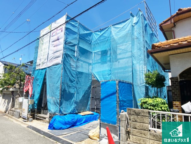 加古川市野口町北野　第2期　新築一戸建ての外観|周辺は落ち着いた街並みの住宅地！子育てがしやすい住環境です！まだ未完成ですが、現地でしかわからない事もございます。是非一度ご覧ください。
