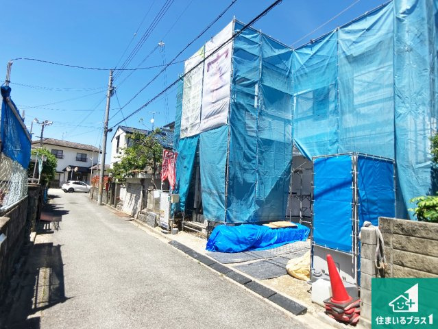 加古川市野口町北野　第2期　新築一戸建ての前面道路含む現地写真|周辺は落ち着いた街並みの住宅地！子育てがしやすい住環境です！まだ未完成ですが、現地でしかわからない事もございます。是非一度ご覧ください。