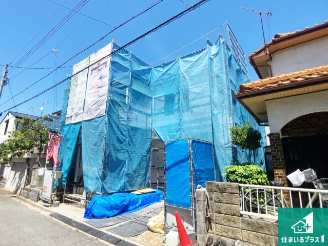 加古川市野口町北野　第2期　新築一戸建ての外観|周辺は落ち着いた街並みの住宅地！子育てがしやすい住環境です！まだ未完成ですが、現地でしかわからない事もございます。是非一度ご覧ください。
