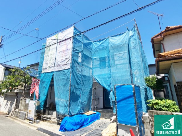 加古川市野口町北野　第2期　新築一戸建ての外観|周辺は落ち着いた街並みの住宅地！子育てがしやすい住環境です！まだ未完成ですが、現地でしかわからない事もございます。是非一度ご覧ください。