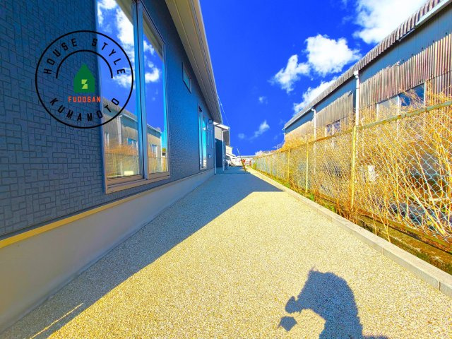 熊本市北区植木町正清第1-2棟（1号棟）の庭|お庭で自由な時間を過ごせます。