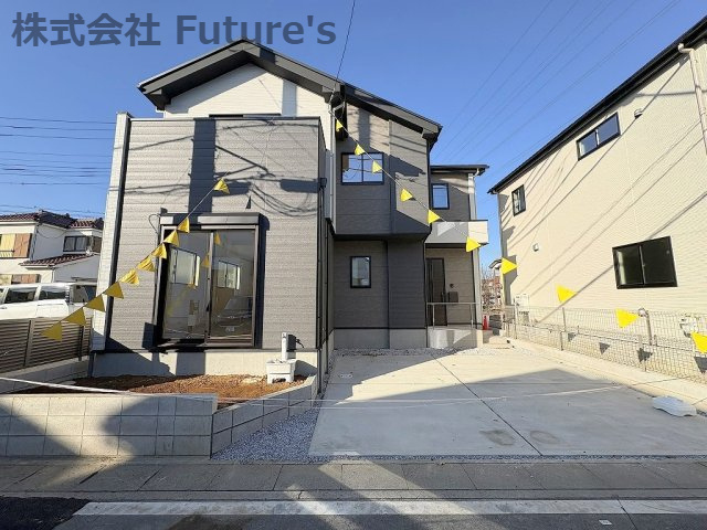 八潮市八條　新築戸建　全1棟の外観|2025年11月完成の新築分譲住宅！小学校・公園が近く子育て世帯にオススメ