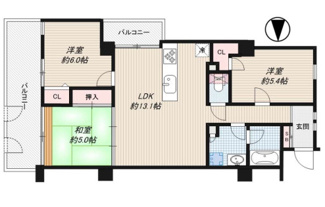 【間取り】 | パレ伊丹北 | 新婚様からファミリー様まで幅広くおすすめの３LDKの間取りです♪角部屋で明るく開放的です！！
