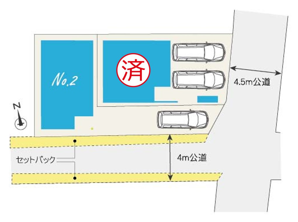 MELDIA瑞穂区津賀田町339②｜名古屋市の戸建ならホームアップの区画図