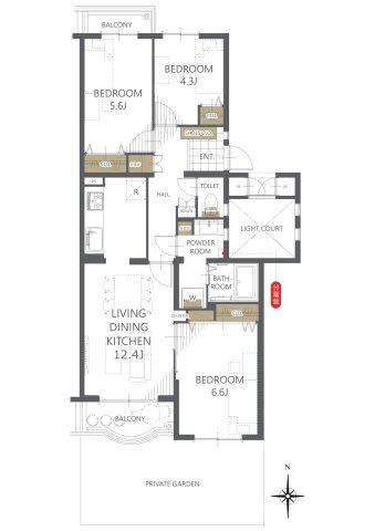 【間取り】志津グリーンハイツ２号棟 