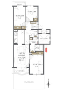 【間取り】志津グリーンハイツ２号棟 