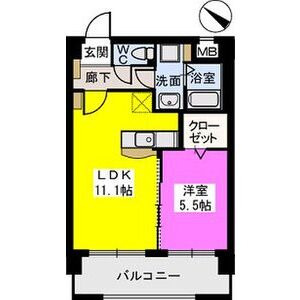 ウエストビレッジ大橋の間取り