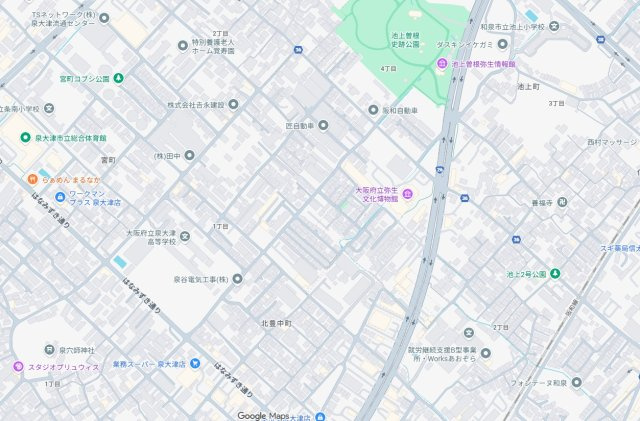 和泉市池上町　新築一戸建ての地図