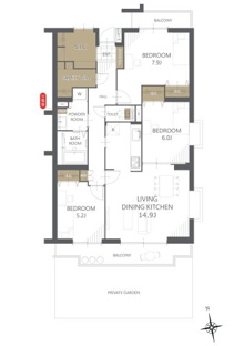 【間取り】ダイアパレス自治医大６番館 