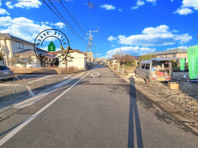 熊本市北区清水新地2丁目第6-2棟（1号棟）の前面道路含む現地写真|前面道路です。
