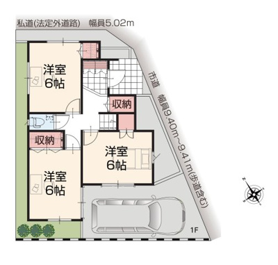 【区画図】 | 立川市砂川町８丁目　新築戸建　全1棟