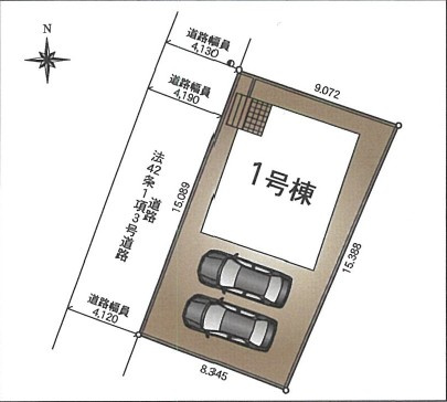 グレードルガーデン　小山市間々田第11　全１棟の区画図|全１棟　土地面積：132.56㎡（40.09坪）