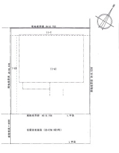 川越市広栄町　売地　整形地37坪の土地図