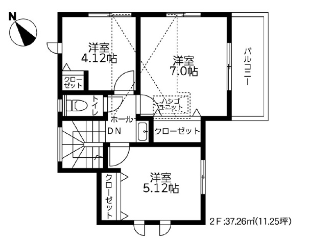 【間取り】 | 藤沢市今田　新築戸建 | 2階