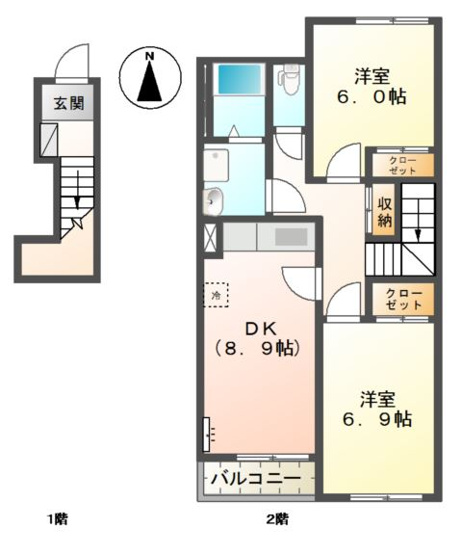 【間取り】 | ウエルネス伊万里Ⅱ
