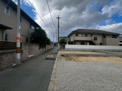 【前面道路含む現地写真】 | 住道矢田４丁目　新築分譲住宅　全４区画