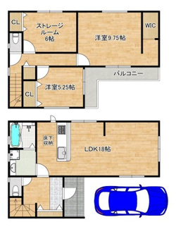 【間取り】 | 住道矢田４丁目　新築分譲住宅　全４区画