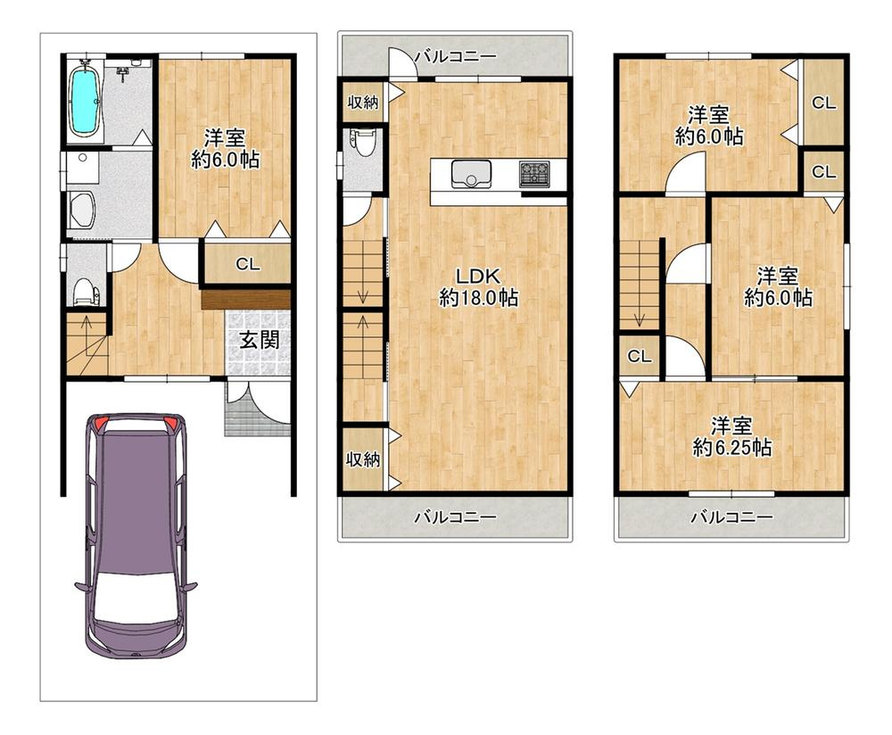 金田町１丁目　中古一戸建ての間取り|間取り図はいかがですか？ご希望を叶える間取りですか？リビングの広さは？水回りの位置は？カウンターキッチン？など色々な情報が集約されています。弊社ではリフォームなどのご相談も承っております。
