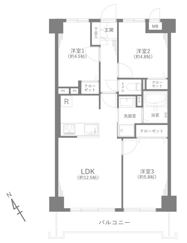 クラーク春日部壱番館306の画像