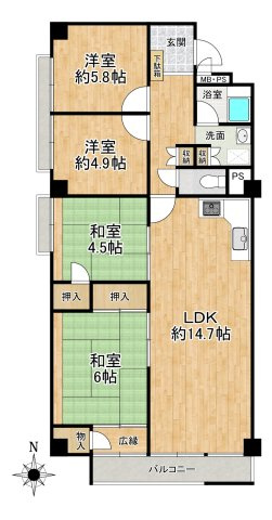 鈴蘭泉台第1ハウスの間取り