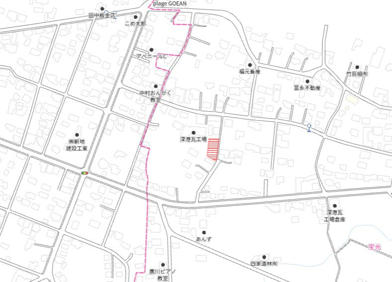 都城市高城町大井手の売地の土地図