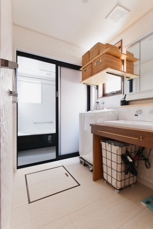 木曽西戸建の洗面所