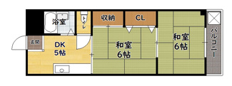 【間取り】 | コスモスハイツ長浜