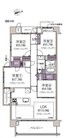 【間取り】 | ディアエスタミオ舞子