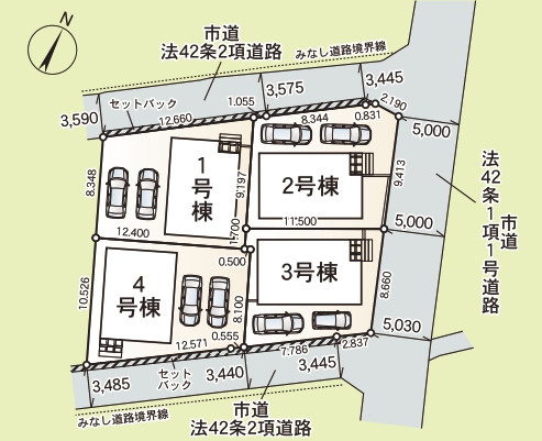 糸満市座波　第2（全4棟）2号棟の区画図|2号棟　