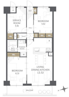 【間取り】エクレール高崎 