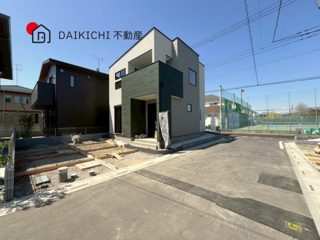 【前面道路含む現地写真】 | ワイウッドコート鴻巣市滝馬室第2期　新築戸建　全2棟　1号棟