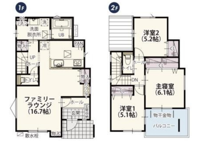 【間取り】 | ワイウッドコート鴻巣市滝馬室第2期　新築戸建　全2棟　1号棟