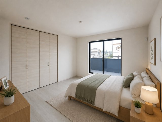 香芝市下田西３期の寝室|洋室8帖（画像の家具はAIによって作成したものです）