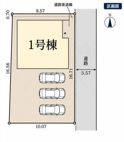 香芝市下田西３期の区画図