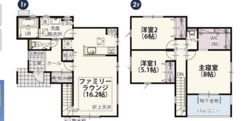 ワイウッドコート鴻巣市滝馬室第2期　新築戸建　全3棟　2号棟の画像