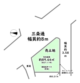 【土地図】 | 右京区太秦井戸ケ尻町　建築条件つき