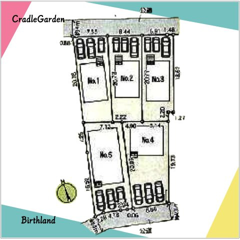 新築戸建・新築建売　大泉町寄木戸第18　西小・西中の区画図