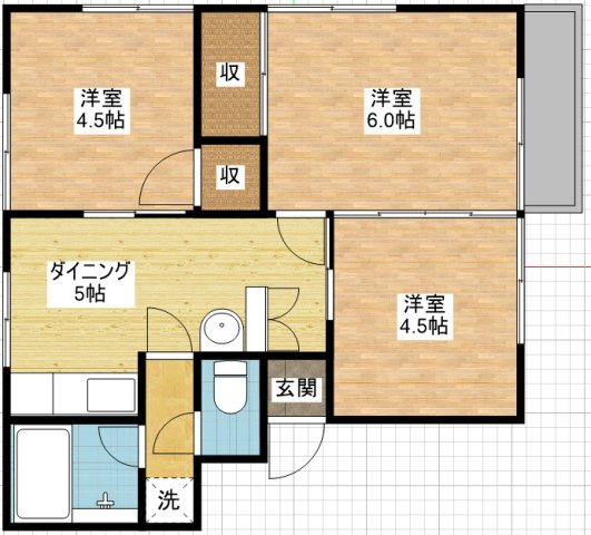 片山ハイツA棟の間取り
