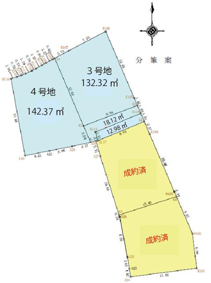 【区画図】 | 【商談中】高知市鴨部／残り2区画