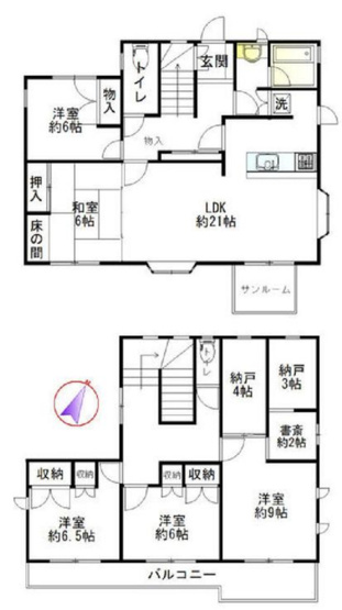 【間取り】 | 行田市富士見町2丁目　中古戸建