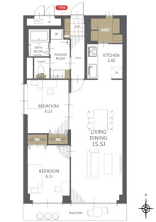 【間取り】財形第３新大阪ハイツ 