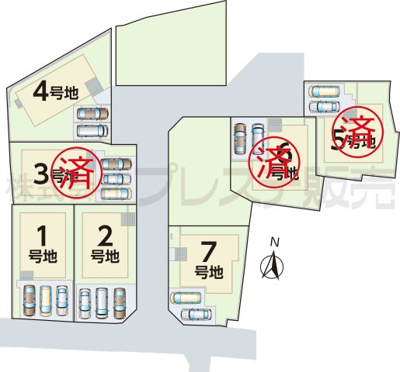 【区画図】 | 奈良市菅原町の新築一戸建 全７区画 | 全体区画図