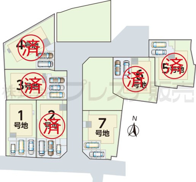 【区画図】 | 奈良市菅原町の新築一戸建 全７区画 | 全体区画図