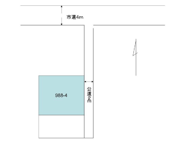 久留米市小森野１丁目　売り土地の区画図