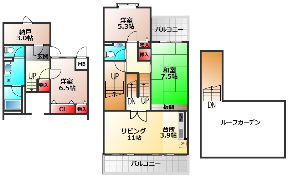 宝梅アーバンライフの間取り