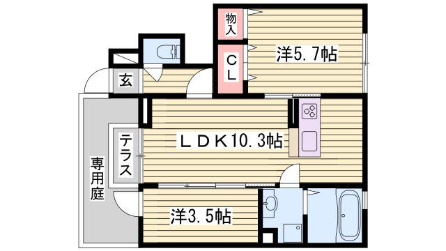 ウィット垂水Ⅱの間取り