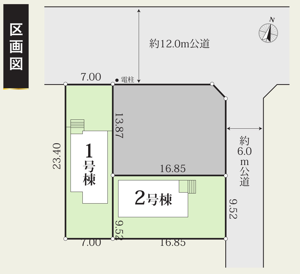 瀬戸市品野町6期2棟の区画図